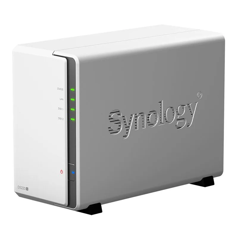 Сетевое хранилище Synology 2 bay NAS DiskStation DS220j (Diskless), 2-bay 512MB 