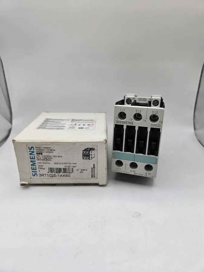 Контактор Siemens SIRIUS 3RT1025-1AK60 3-Phase Non-Reversing Standard IEC Contac