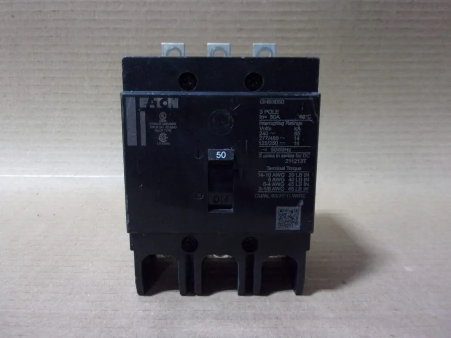 Автоматический выключатель Eaton GHB3050 THERMAL CIRCUIT BREAKER 50A, 3-Phases, 