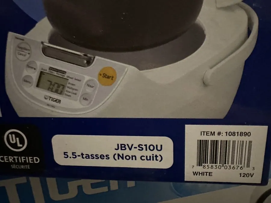 Рисоварка Tiger, 5.5-Cup Micom Rice Cooker, Steamer and Warmer 10 Meal Settings