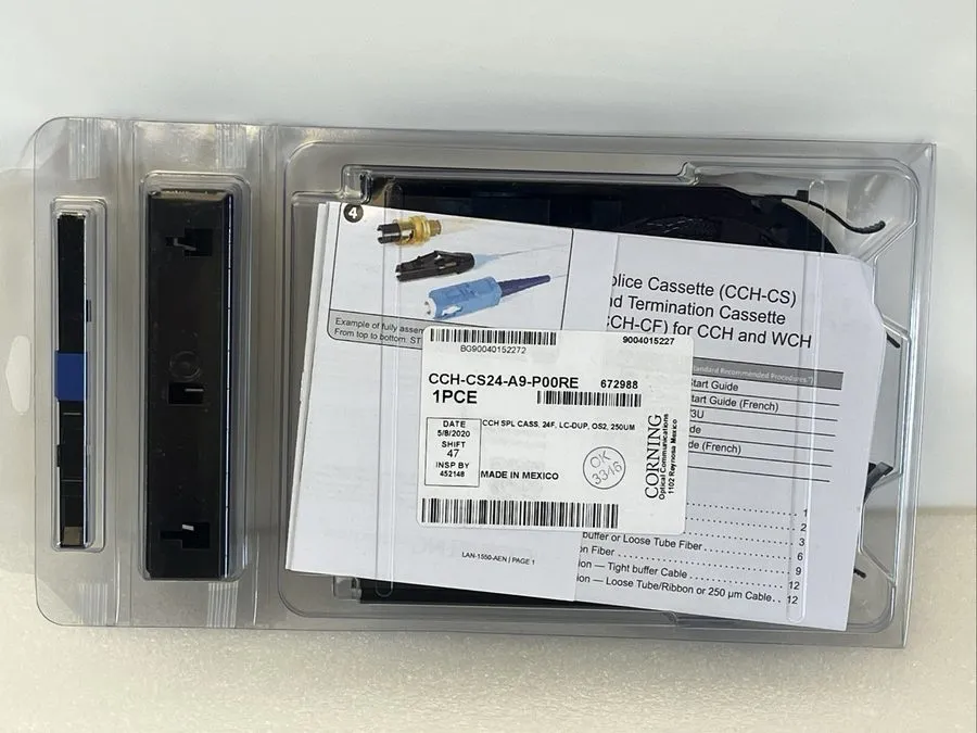 Оптическая кассета Corning CCH-CS24-A9-P00RE Splice Cassette, 24 Fiber, LC Duple