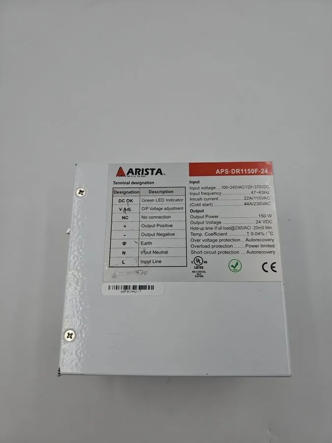 Блок питания Arista APS-DR1150F-24 150W 24VDC Industrial DIN-RAIL Power Supply