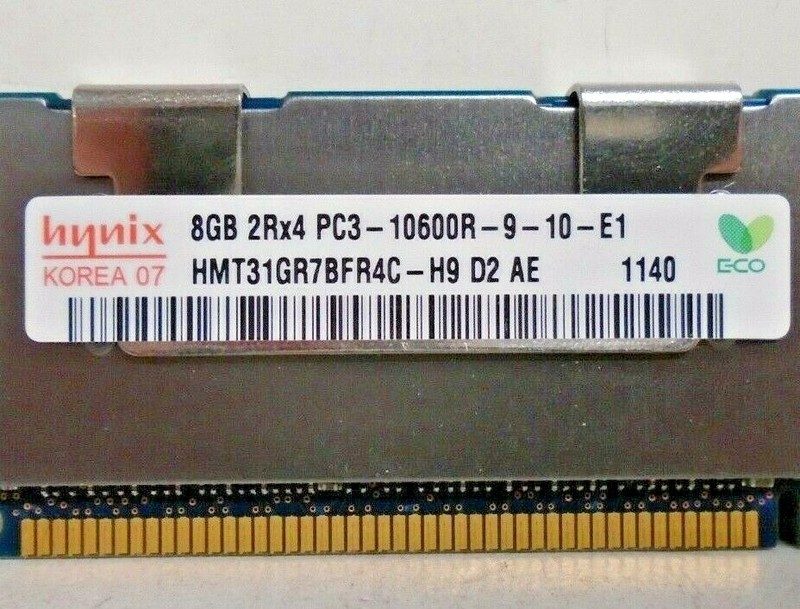 Модуль памяти LOT 10 Hynix 8GB PC3 10600R DDR3 2RX4 Server RAM (HMT31GR7BFR4C-H9