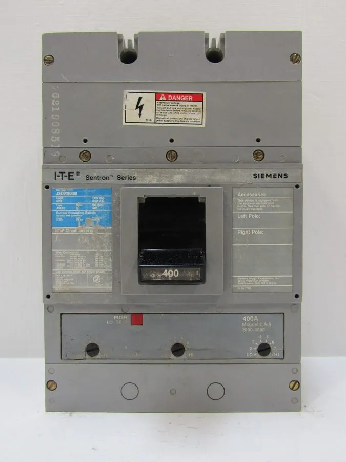 Автоматический выключатель ITE/SIEMENS SENTRON SERIES CIRCUIT BREAKER JXD23B400