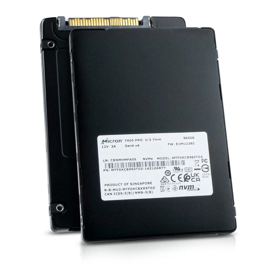 SSD-накопитель MTFDKCB960TDZ Micron 7400 Pro 960GB PCIe Gen4 NVMe U.3 2.5in Ente — фото лота 1