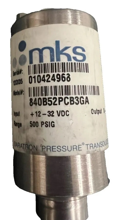 Датчик давления MKS 840B52PCB3GA Baratron Pressure Transducer 500 PSIG +12-32 VD — фото лота 1