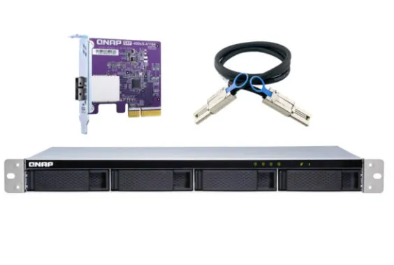 Дисковая полка QNAP TL-R400S 4-bay 1U rackmount SATA JBOD expansion unit with a