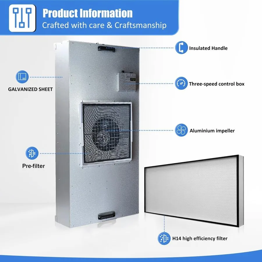 Ламинарный бокс HEPA H14-Filter Laminar Flow Hood Updated FanFilter Unit Include