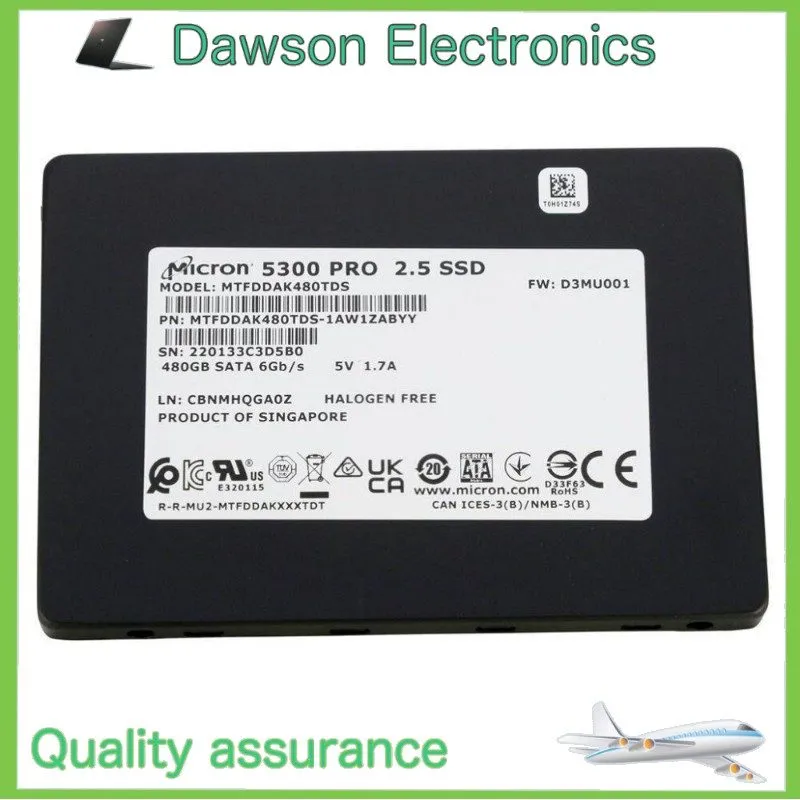 SSD-накопитель 5300 PRO Micron 480GB SSD SATA 6Gb/s Solid State Drive MTFDDAK480 — фото лота 1
