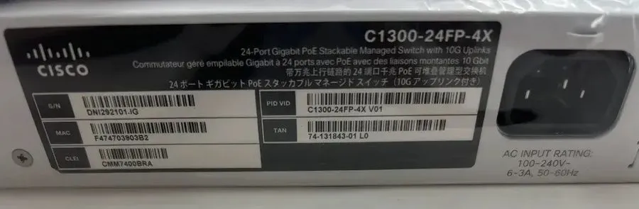 Коммутатор Cisco C1300-24FP-4X 24-port Full PoE+ Gigabit Switch 10G 4SFP