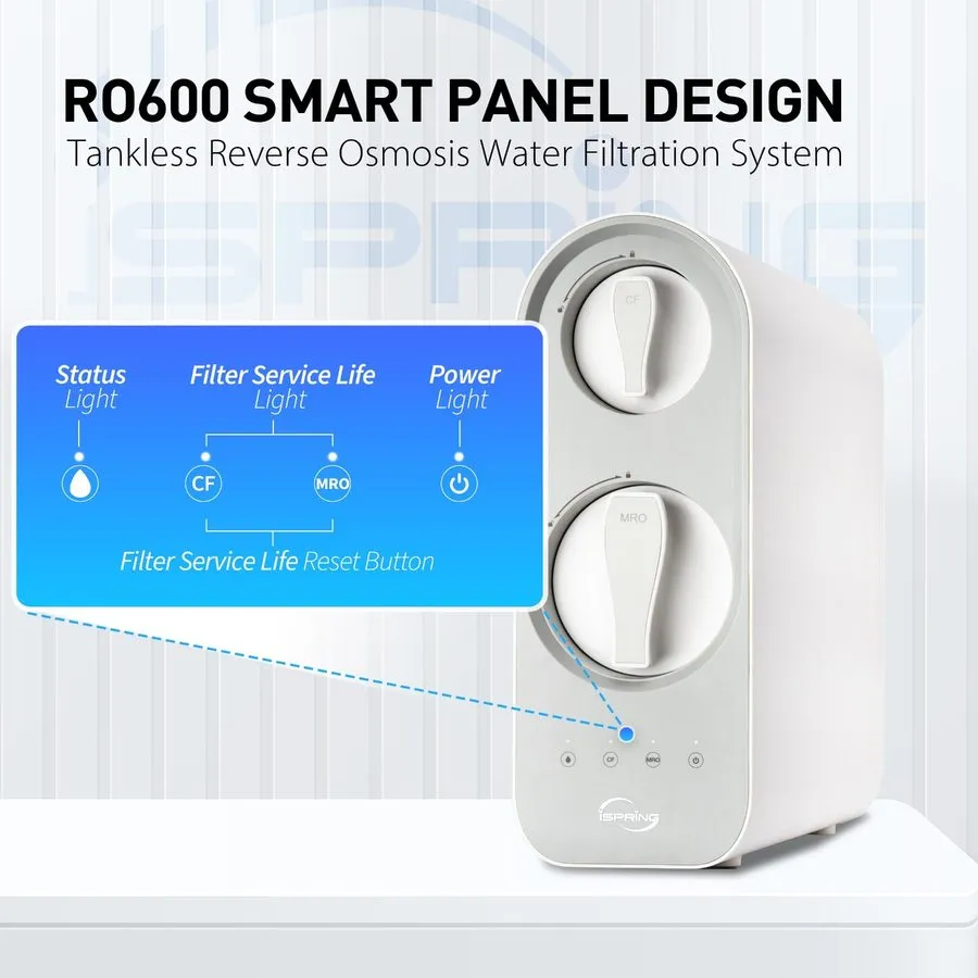 Насос iSpring RO600ORB Tankless RO Reverse Osmosis Water Filtration System, 600  — фото лота 2