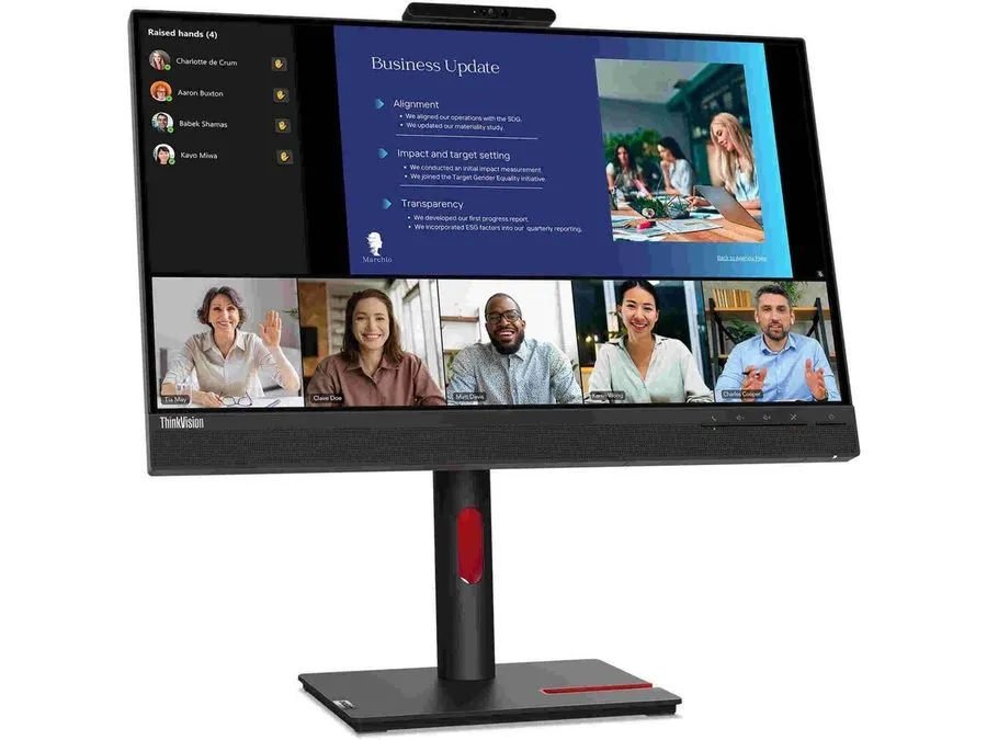 Монитор Lenovo ThinkVision T24v-30 23.8" Monitor w/ Webcam FHD (1920x1080) at 75
