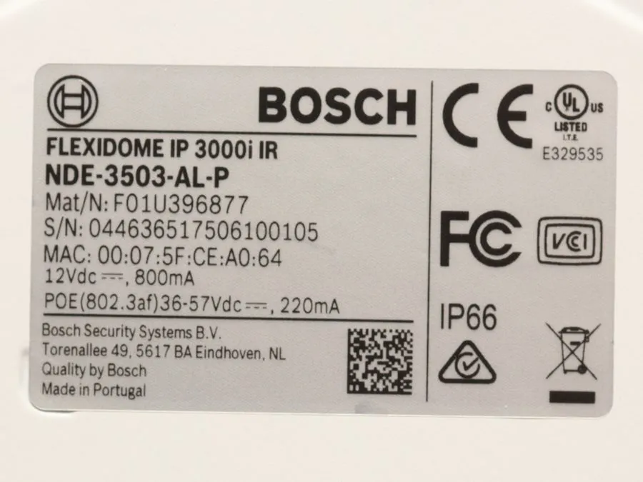 Камера Bosch NDE-3503-AL-P 5 Megapixel Network IR Dome Camera — фото лота 2