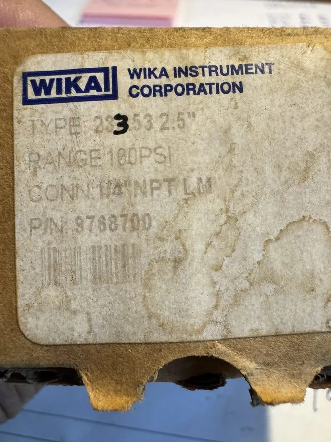 Трубопроводная арматура WIKA Type 232.53 Stainless Steel Industrial Pressure Gau — фото лота 2