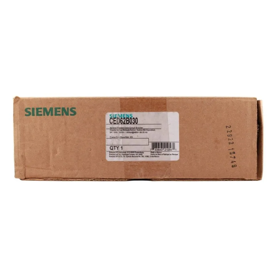 Автоматический выключатель Siemens Sentron CED62B030 30A 2P 600V Molded Case Cir