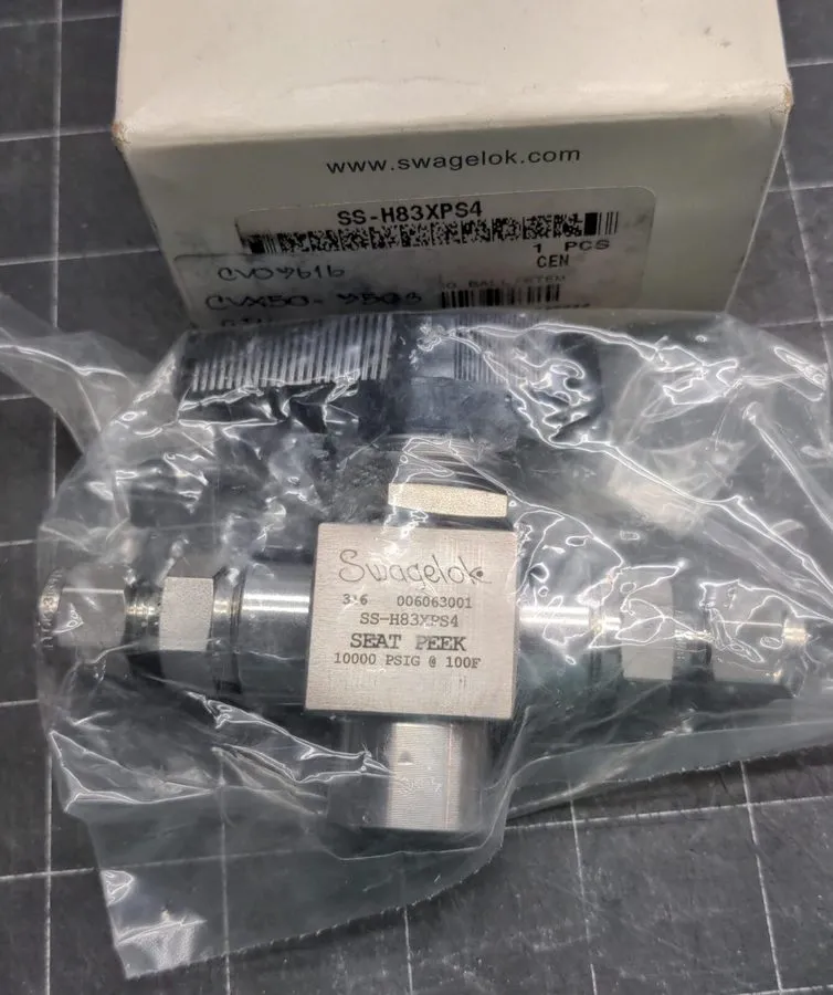 Клапан Swagelok SS-H83XPS4 SS 3-Piece High Pressure 3-Way Ball Valve FNSP