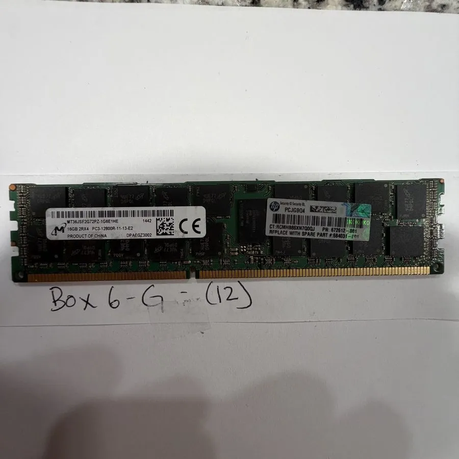 Модуль памяти MICRON 16GB 2RX4 PC3-12800R -11-13-E2 DDR3 MT36JSF2G72PZ Server RA