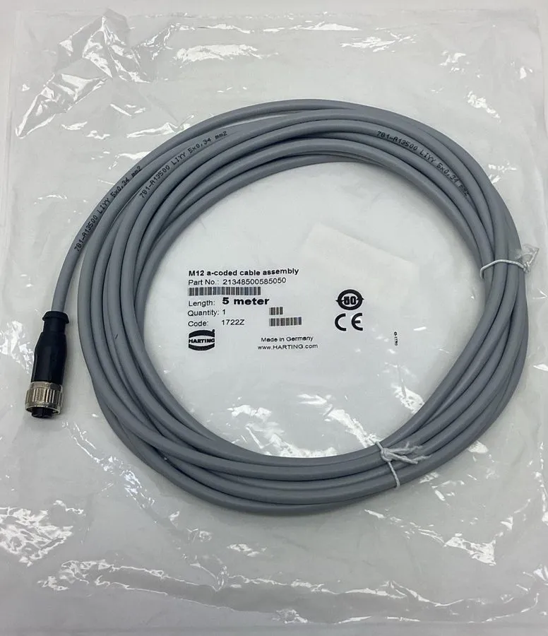 Оптический модуль Harting -Pole, 5-Wire M12 Female Single End Cable 5-Meter