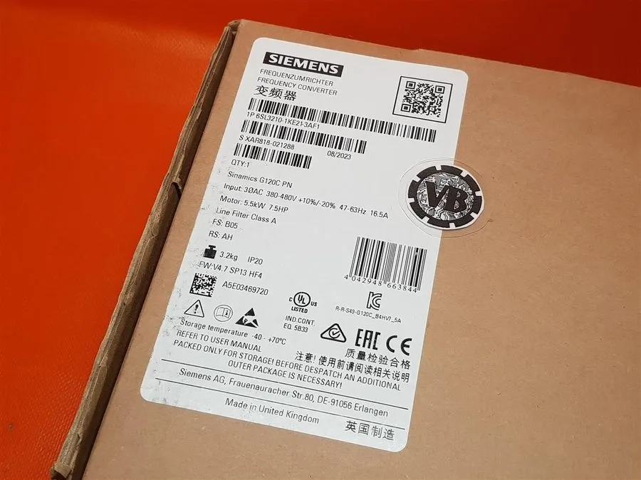 Частотный преобразователь SIEMENS 6SL3210-1KE21-3AF1 SINAMICS G120C PN 5.5KW 7.5