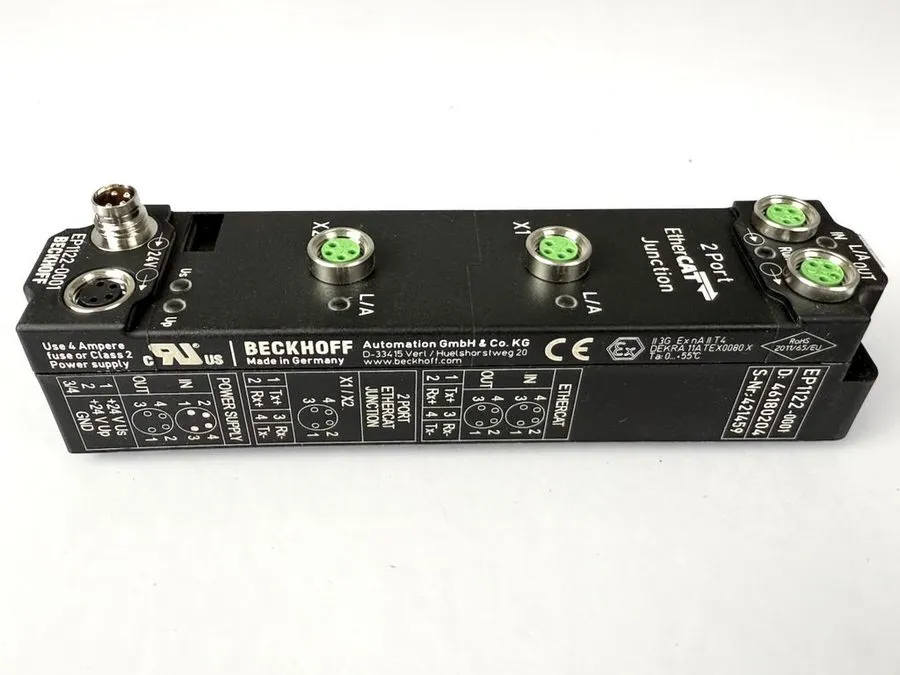 IIoT-устройство Beckhoff EtherCAT Box, 2-Port Branch, M8 EP1122-0001