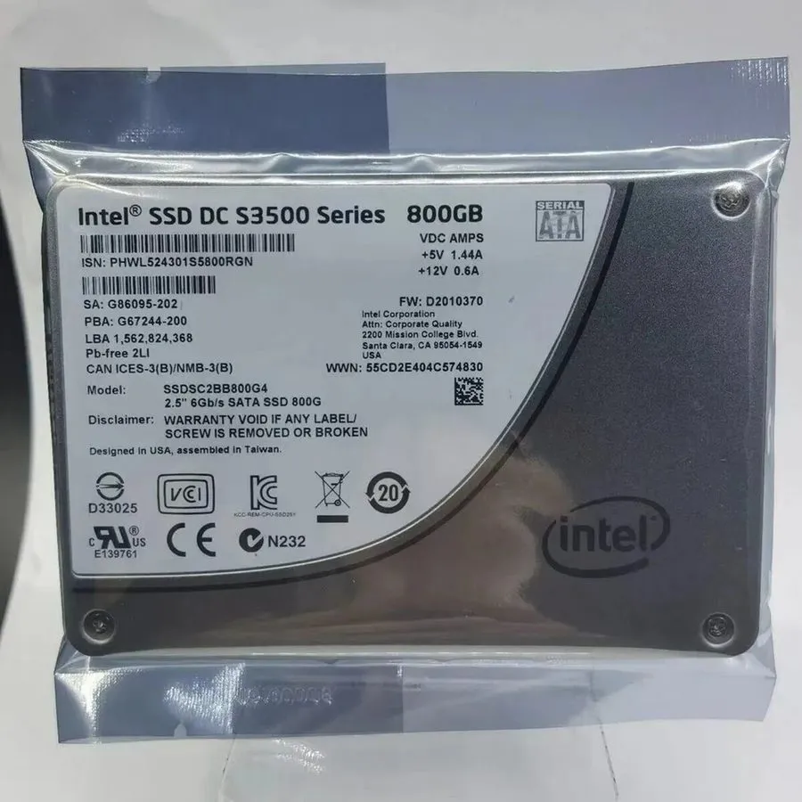 SSD-накопитель Intel DC S3500 800GB SSD 2.5" SATA 6Gb/s Solid State Drive SSDSC2