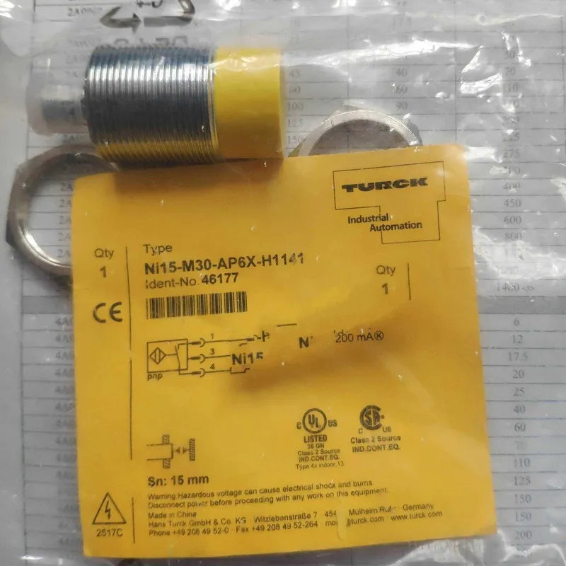 Датчик приближения Turck NI15-M30-AP6X-H1141 Inductive Proximity Sensor, M30 15m
