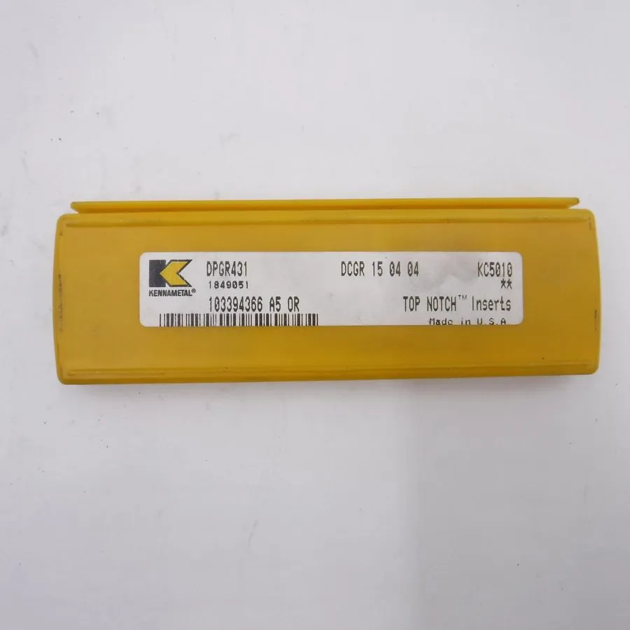 Режущий инструмент Kennametal 4 Profiling Insert: DPGR431 KC5010, Carbide LOT107