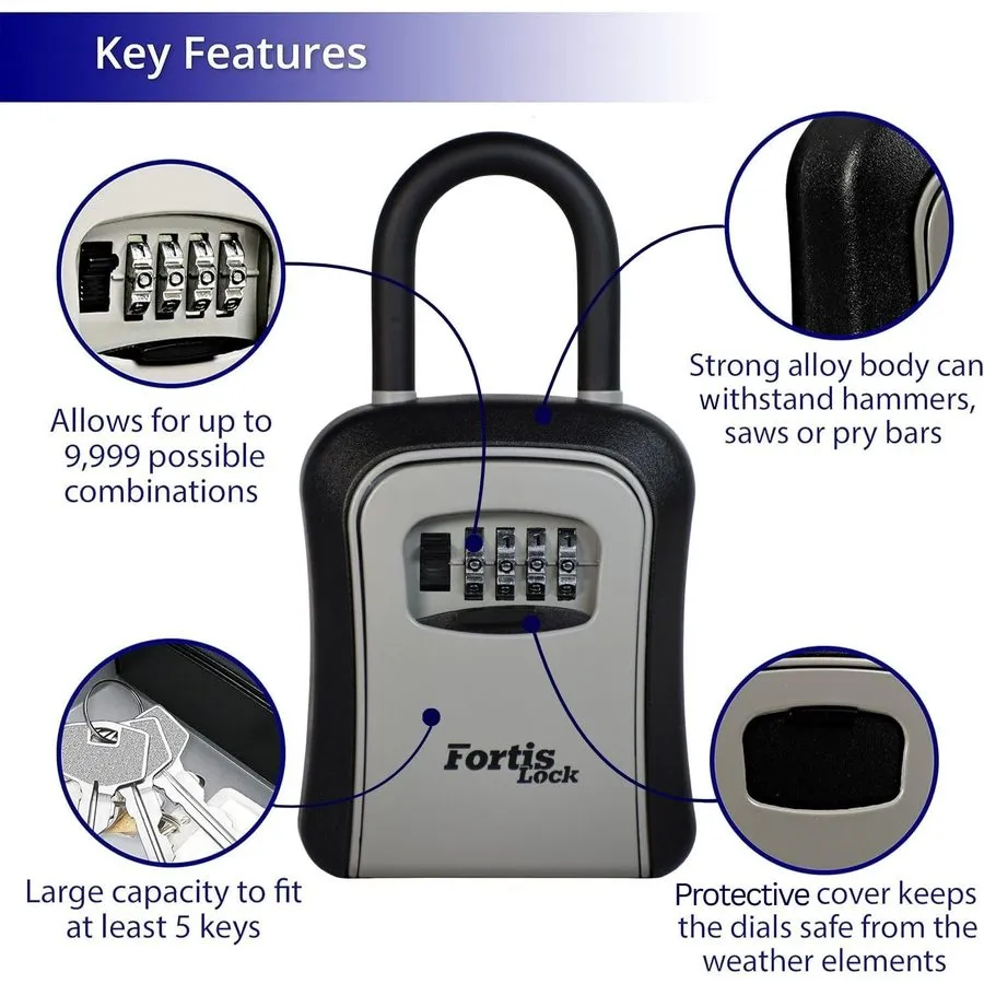 Такелажная скоба Portable Shackle Key Safe 4Digit Combination Code Lock Box Outs — фото лота 2