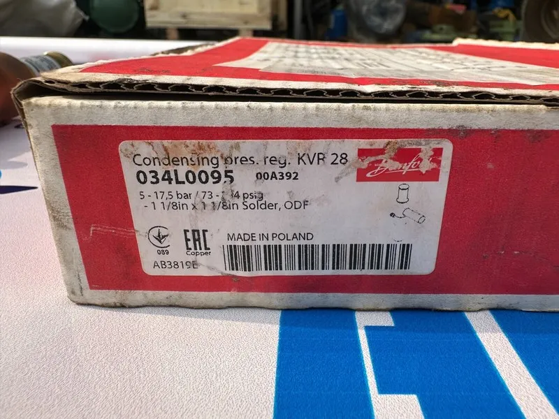 Трубопроводная арматура Danfoss 034L0095 Condensing Pressure Regulator KVR 1-1/8 — фото лота 1