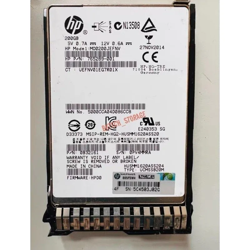 SSD-накопитель HPE 200GB 779164-B21 780430-001 12G SAS 2.5" SFF G8 G9 SC SSD Sol — фото лота 2