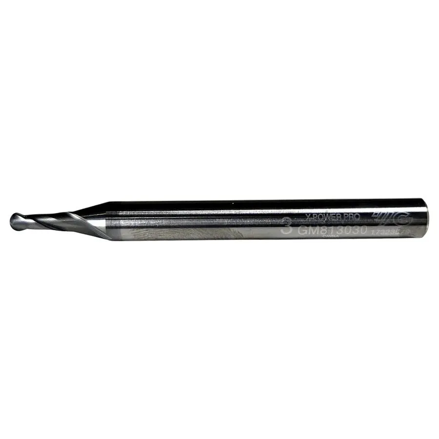 Режущий инструмент YG-1 GM813030 3mm 2-Flute AlCr Coated Long Ball Nose Carbide  — фото лота 1