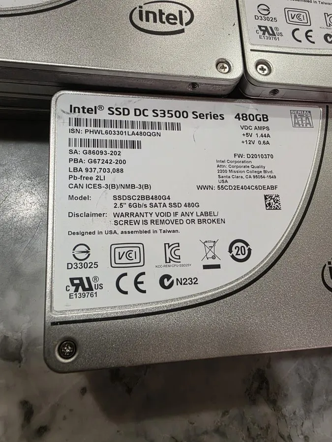 SSD-накопитель Intel DC S3500 480GB SATA 6Gb/s 2.5" Enterprise SSD SSDSC2BB480G4 — фото лота 1