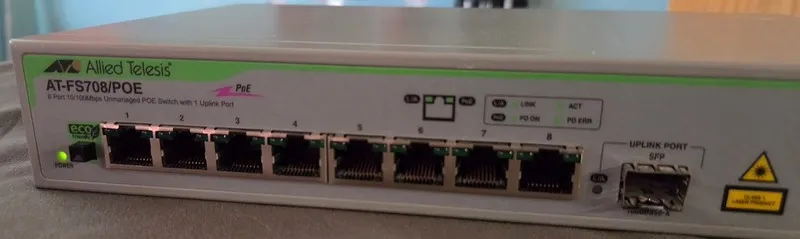 Коммутатор Allied Telesis AT-FS708/POE Unmanaged Fast Ethernet 8-port 10/100TX S
