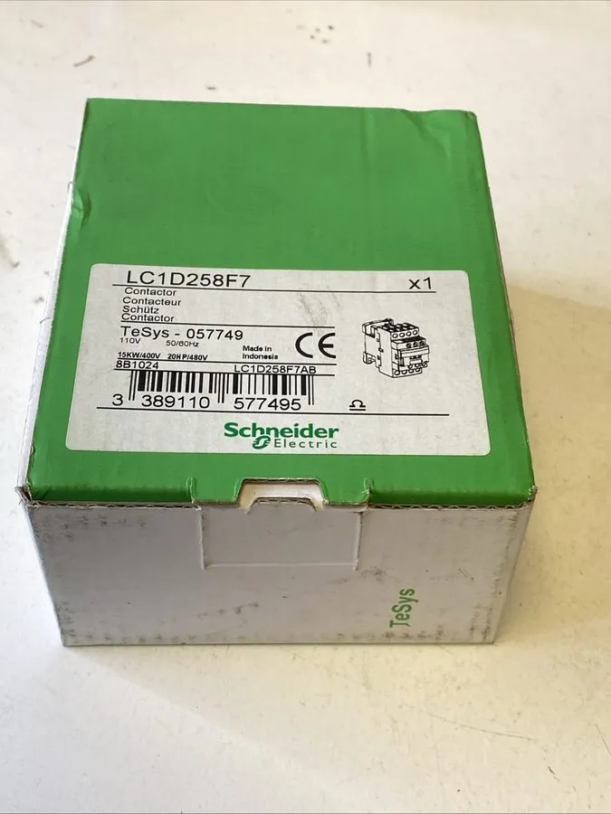 Контактор Schneider Electric TeSys D LC1D258F7 Power Contactor 4 Pole, 110V AC — фото лота 1