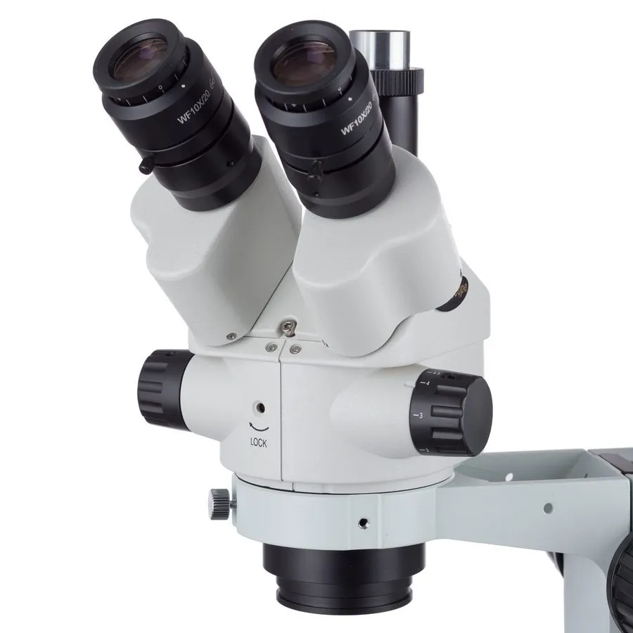 Микроскоп 3.5X-90X Simul-Focal Stereo Zoom Microscope + 30W LED Illuminator + 10 — фото лота 1