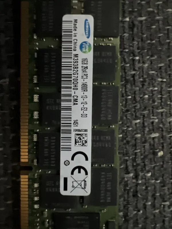 Модуль памяти Samsung 16GB 2Rx4 PC3-14900R M393B2G70QH0-CMA RAM — фото лота 1