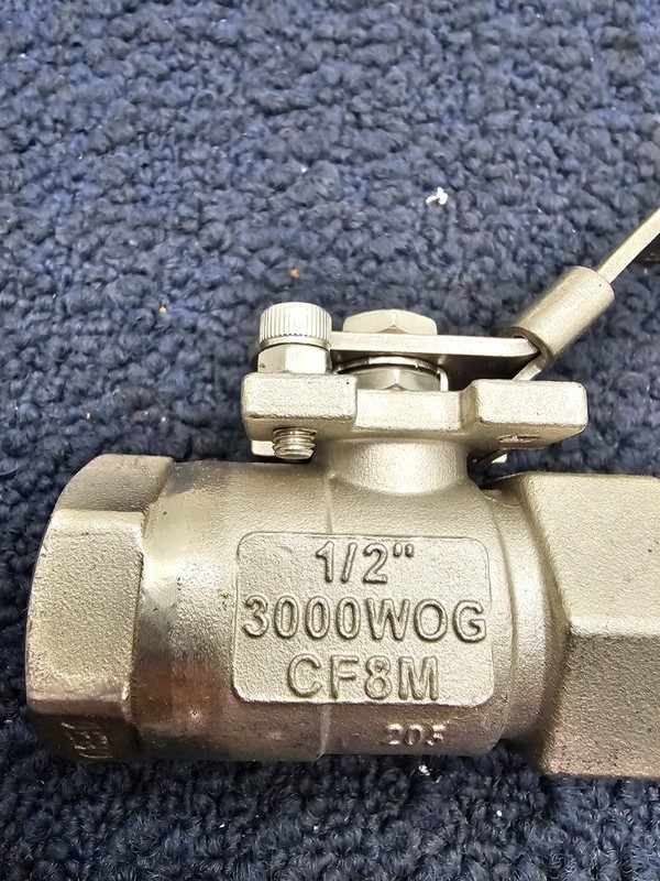 Клапан Sharpe 50C767: Ball Valve 1/2" Threaded 316 Stainless Steel 3000 CF8M