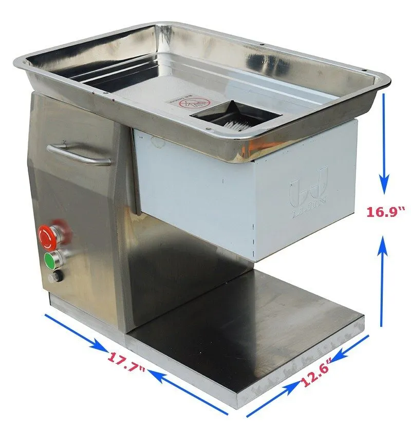 Слайсер 110V QSJ-T Shreded Meat Slicer Commercial Meat Cutter with 8mm Blade 250