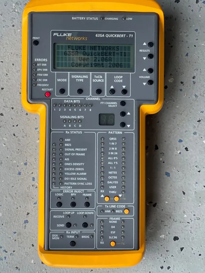 Тестер Fluke Networks 635A QuickBERT-T1 Handheld T1 Tester 635 — фото лота 1