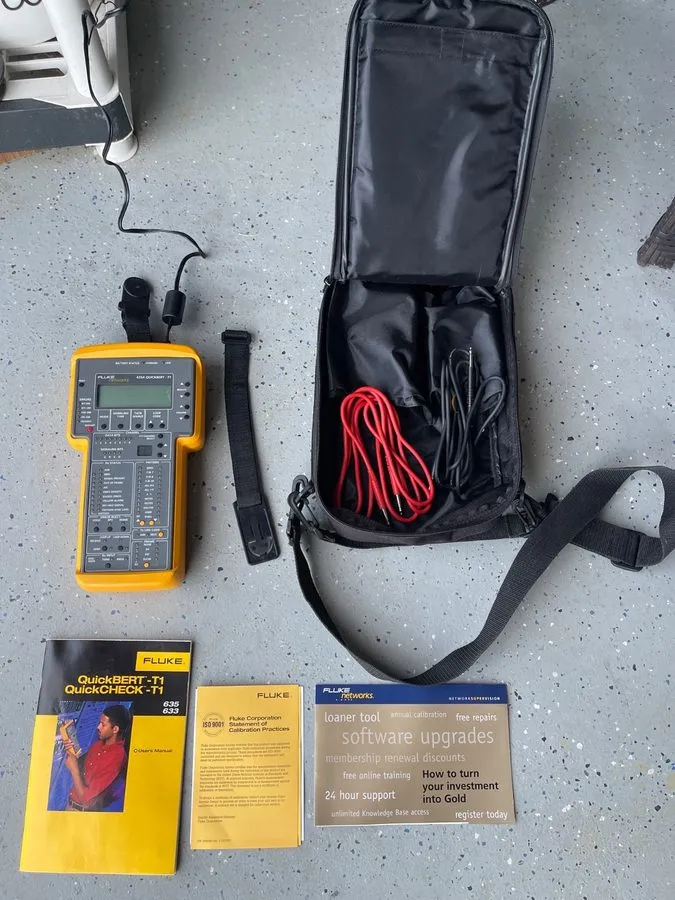Тестер Fluke Networks 635A QuickBERT-T1 Handheld T1 Tester 635 — фото лота 2