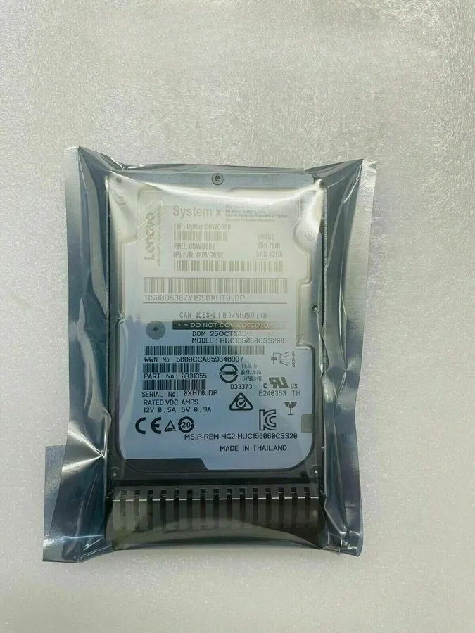 Жёсткий диск Lenovo 00WG680 00WG681 600GB 15K SAS 12Gbps 2.5" G3HS Hot Swap HDD 