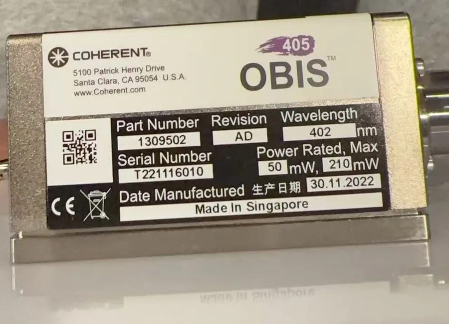 Электронный компонент Coherent 1309502 OBIS FP 405 Fiber Pigtailed Laser System  — фото лота 1