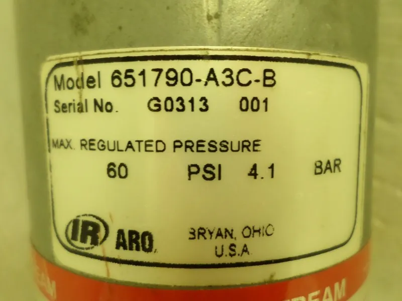 Трубопроводная арматура IR ARO INGERSOLL RAND 651790-A3C-B DOWNSTREAM PRESSURE R