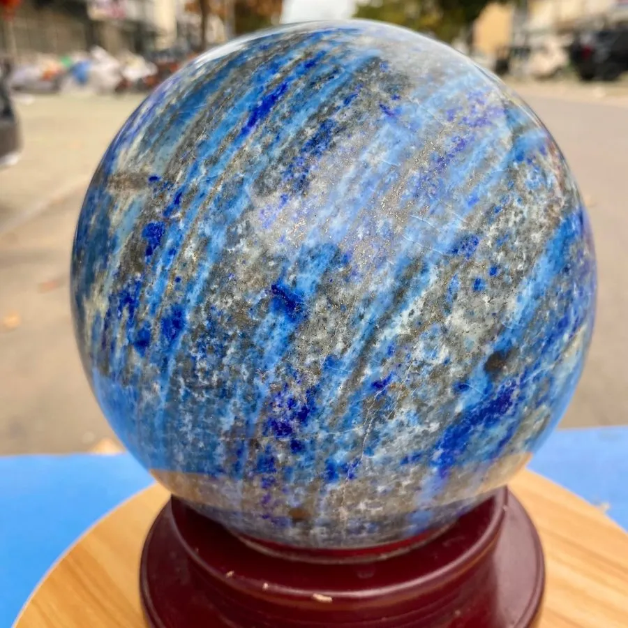Лабораторный прибор 12.32LB Large Natural Lapis lazuli jasper Quartz Sphere Crys