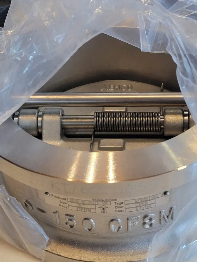 Клапан KECKLEY DD2R-36-364IX-600 WAFER CHECK VALVE, 6", DOUBLE DISC, 45AL62 — фото лота 1