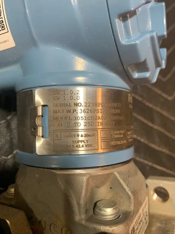 Датчик давления Rosemount 3051CD Differential Pressure Transmitter 0–300 PSI 4-2 — фото лота 1