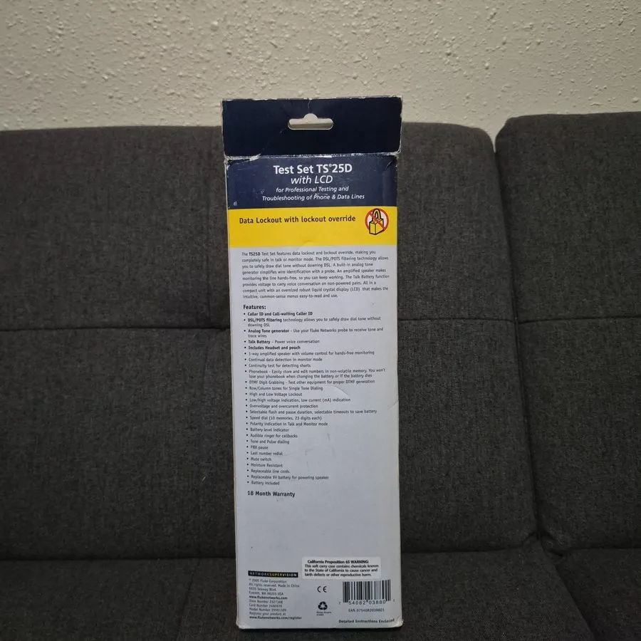 Тестер Fluke Networks TS25D Telephone Test Set