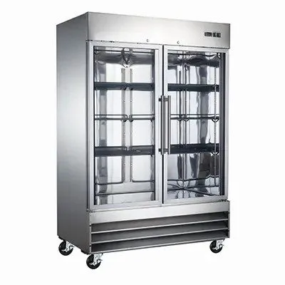Морозильный шкаф Adcraft USFZ-2D-G U-Star 54" 48 cu.ft. Reach-In Two-Section Gla — фото лота 1