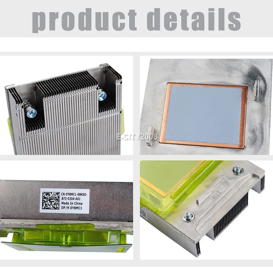 Комплектующее сервера Dell PowerEdge R630 CPU Cooling Heatsink 160W Dell P/N: 0Y