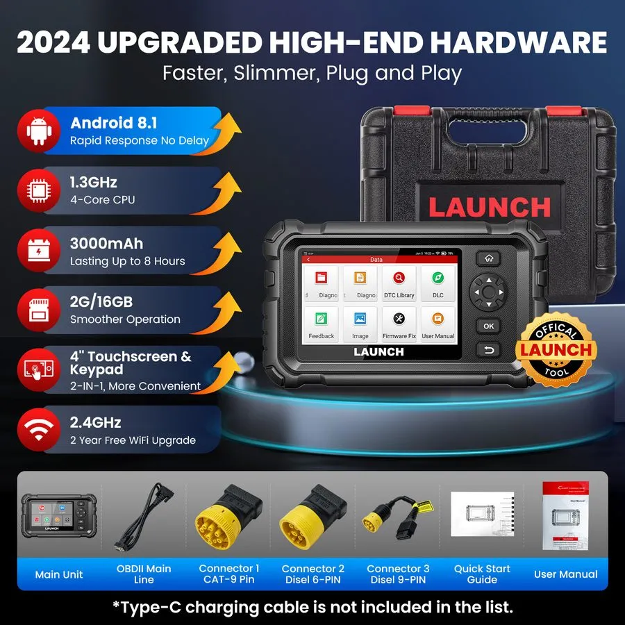 Диагностический сканер 2026 Launch CRP129 HD Heavy Duty Truck Scanner DPF Regen